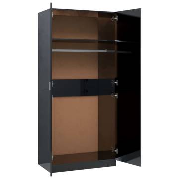 High Gloss Black Wardrobe | Stylish Storage Solution