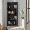  4-Tier Book Cabinet High Gloss Grey 60x24x142 cm Engineered Wood Colour high gloss grey Size 60 x 24 x 142 cm Quantity in Package 1 