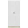 Wardrobe White & Sonoma Oak - 90x52x200 cm | HipoMarket