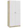 Wardrobe White & Sonoma Oak - 90x52x200 cm | HipoMarket