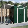 Garden Shed with Extended Roof Green 277x110.5x181 cm Steel Colour green Quantity in Package 1 