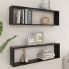  Wall Cube Shelf 2 pcs High Gloss Black 100x15x30 cm Engineered Wood Colour high gloss black Size 100 x 15 x 30 cm Quantity in Package 2 Number of Pieces 1 