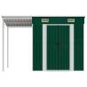 Garden Shed with Extended Roof Green - Durable Storage Solution