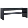 Stylish High Gloss Black Coffee Table - 100x40 cm | HipoMarket