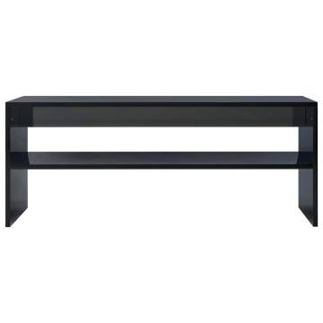 Stylish High Gloss Black Coffee Table - 100x40 cm | HipoMarket