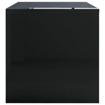 Stylish High Gloss Black Coffee Table - 100x40 cm | HipoMarket