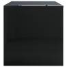 Stylish High Gloss Black Coffee Table - 100x40 cm | HipoMarket