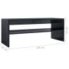 Stylish High Gloss Black Coffee Table - 100x40 cm | HipoMarket