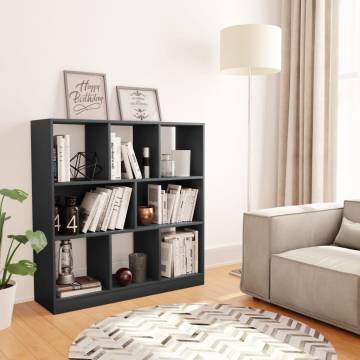 Stylish Grey Book Cabinet | 8 Compartments | Durable Design