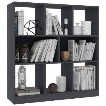 Stylish Grey Book Cabinet | 8 Compartments | Durable Design