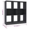 Stylish Grey Book Cabinet | 8 Compartments | Durable Design