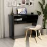  Desk High Gloss Black 90x50x74 cm Engineered Wood Colour high gloss black 