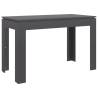 High Gloss Grey Dining Table - 120x60 cm | HipoMarket