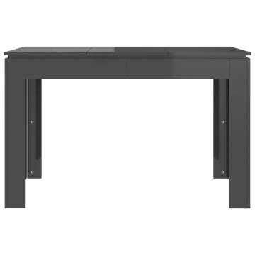 High Gloss Grey Dining Table - 120x60 cm | HipoMarket