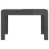 High Gloss Grey Dining Table - 120x60 cm | HipoMarket