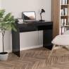 High Gloss Black Desk - Stylish 90x40x72 cm Engineered Wood