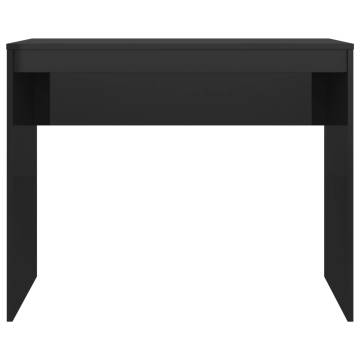 High Gloss Black Desk - Stylish 90x40x72 cm Engineered Wood