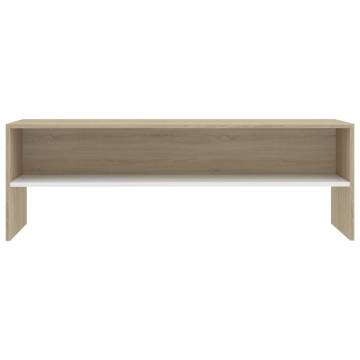 Stylish White & Sonoma Oak TV Cabinet - 120x40 cm | Hipo Market