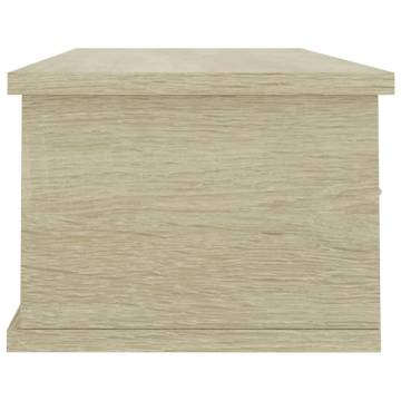 Wall Drawer Shelf - White & Sonoma Oak - 88x26x18.5 cm