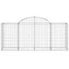 Arched Gabion Baskets - 8 pcs Galvanized Iron for Garden