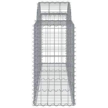 Arched Gabion Baskets - 8 pcs Galvanized Iron for Garden