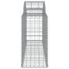 Arched Gabion Baskets - 8 pcs Galvanized Iron for Garden