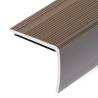 L-Shape Stair Nosings 5 pcs Aluminium 134 cm Brown - Hipomarket