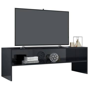 High Gloss Black TV Cabinet - Stylish & Practical Design