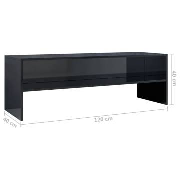 High Gloss Black TV Cabinet - Stylish & Practical Design