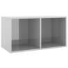 Vinyl Storage Box High Gloss Grey - Organize Your Music Collection