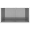 Vinyl Storage Box High Gloss Grey - Organize Your Music Collection