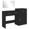 3 Piece Dressing Table Set - Black Engineered Wood | HipoMarket