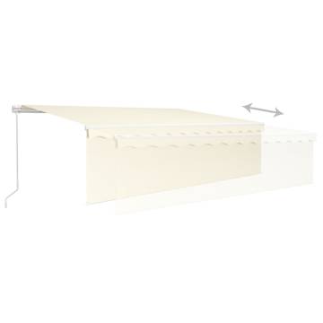 Manual Retractable Awning 5x3m Cream - Hipomarket