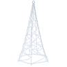 Cold White LED Christmas Tree on Flagpole - 200 Lights, 180cm