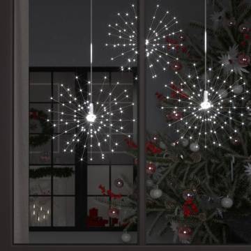 Outdoor Christmas Firecrack Lights 4pcs - Cold White LED Decor