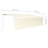 Manual Retractable Awning 5x3m Cream - Hipomarket