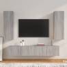  4 Piece TV Cabinet Set Grey Sonoma Engineered Wood Colour grey sonoma Quantity in Package 4 Width 80 cm 