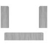 4 Piece Grey Sonoma TV Cabinet Set - Stylish Storage Solution