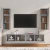 4 Piece Grey Sonoma TV Cabinet Set - Stylish Storage Solution