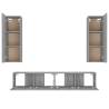 4 Piece Grey Sonoma TV Cabinet Set - Stylish Storage Solution