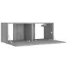 4 Piece Grey Sonoma TV Cabinet Set - Stylish Storage Solution