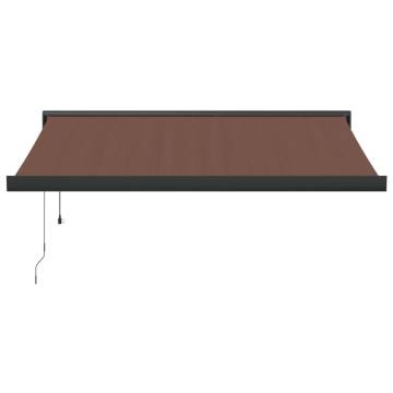 Automatic Retractable Awning Brown 300x250 cm | Hipomarket