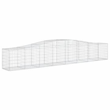 Arched Gabion Baskets - 15 pcs Galvanised Iron 400x50x60/80 cm