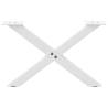 X-Shaped Coffee Table Legs - White Steel, 50x(30-31) cm - 2 pcs