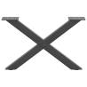 X-Shaped Coffee Table Legs - Durable Anthracite Steel (2 pcs)