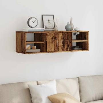 Wall Cabinet Old Wood - Stylish Storage Solution | HipoMarket