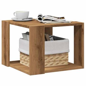 Coffee Table Artisan Oak - 40x40x30 cm | Durable Design