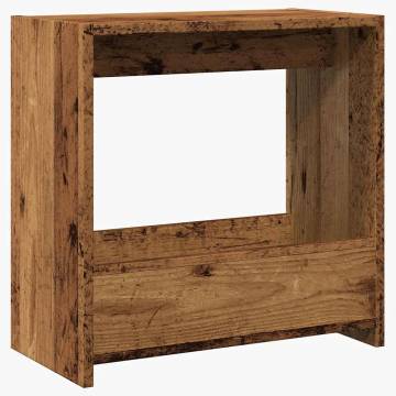 Stylish Old Wood Side Table | 50x26x50 cm | Engineered Wood