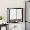 Grey Sonoma Bathroom Mirror Cabinet | 65x20x60 cm