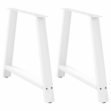 A-Shaped Coffee Table Legs - White Steel 90x(72-73) cm | Hipo Market